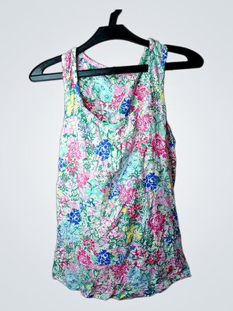 Floral-Print-Trägershirt