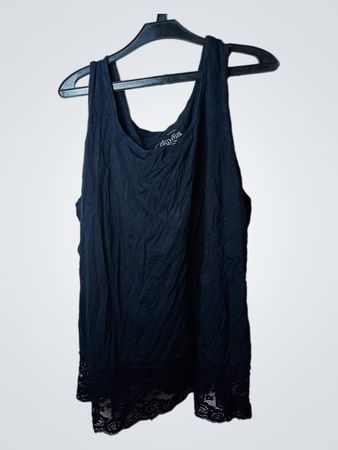 Laura Torelli Collection Tanktop in Regulargröße XXXL mit Spitzenbesatz