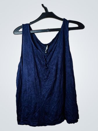 Jean Pascale Navy Blue Tank Top