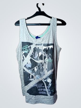CECIL Graues Tanktop mit grafischem Druck