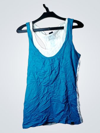 Bench Women's Blue and White Racerback Tank Top