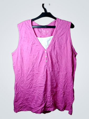 OUTFIT CLASSIC NKD Pink ärmelloses Oberteil mit Knöpfen