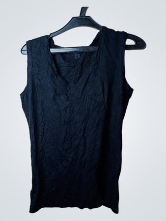 TCM Schwarzes ärmelloses V-Ausschnitt Tanktop