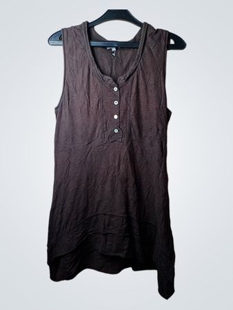 MARC AUREL Damen ärmelloses braunes Kleid Größe 40