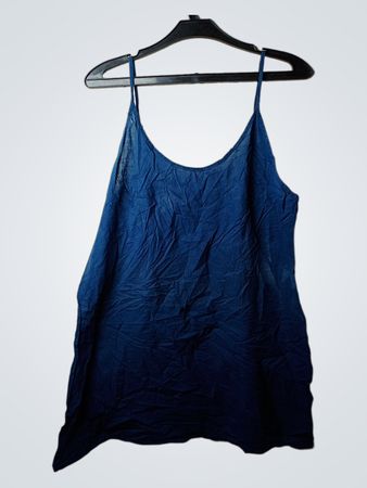 Blaues Spaghettiträger-Top