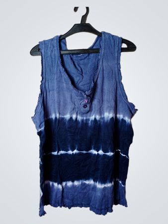 Blaues Batik-Top