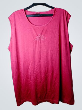 Rosa ärmelloses Top mit Schmetterlingsstickerei