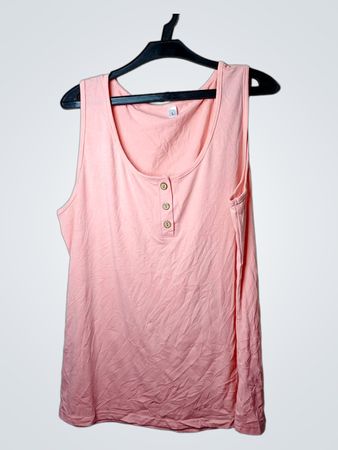 Rosa ärmelloses Tanktop mit Knöpfen
