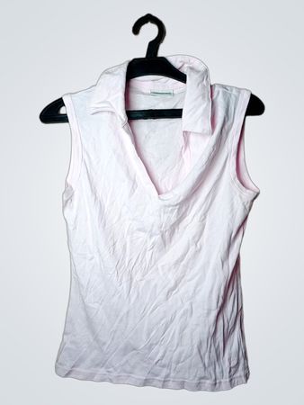 Street One ärmelloses pinkes Poloshirt