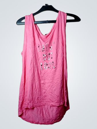 Rosa Tanktop mit Verzierungen