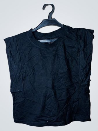 ONLY schwarzes ärmelloses T-Shirt