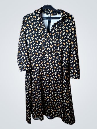 MS MINIGEC Women's Schwarzes Bedrucktes Kleid