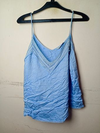 Stradivarius Cami Top Blau