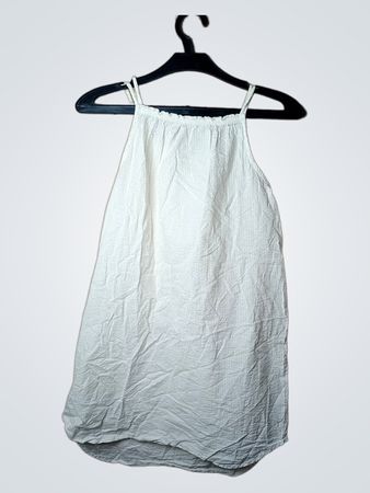 H&M Weißes strukturiertes Cami-Kleid