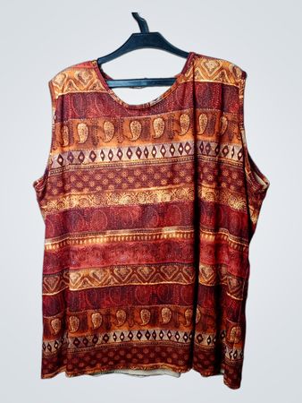 Ärmelloses Oberteil mit Paisley-Print