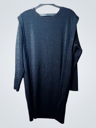 VRS Fashion Schwarzes Glitzerkleid
