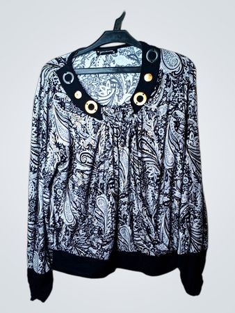 Devereux Paisley Print Bluse mit langen Ärmeln