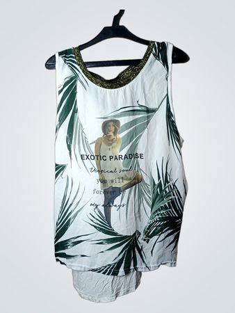 Janina Tropical Grafik-Trägershirt