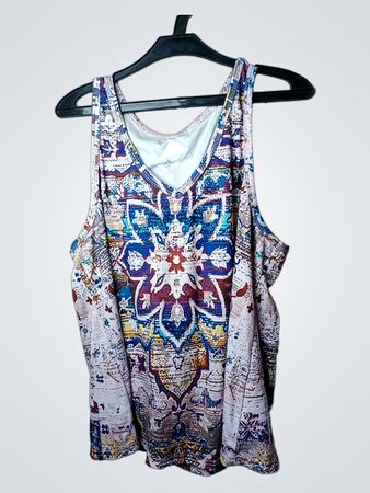 Tanktop mit buntem Mandala-Print