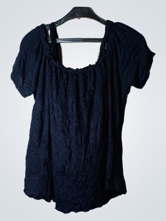 YANNA Schwarzes Off-Shoulder-Top