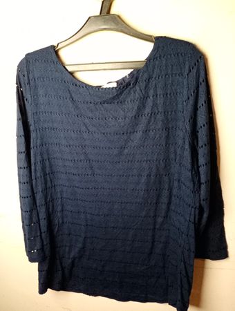 Bandelid Authentische Kleidung Seit 1956 Navy Blue Textured Top