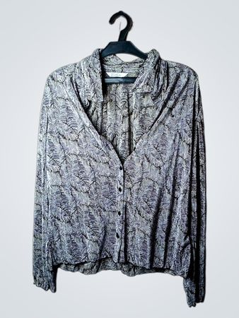M&Co. Damen Hemd mit Muster und Knopfleiste