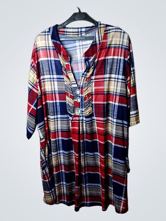 Damen-Tunika mit Karo-Muster