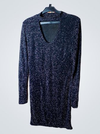 Terranova Schwarzes Glitzer-Minikleid