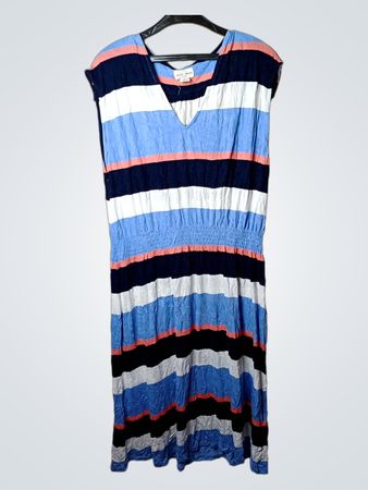 Holly & Whyte BY LINDEX Gestreiftes V-Ausschnitt Maxi-Kleid