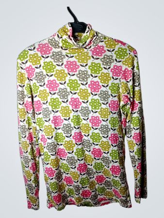 Langärmeliger Rollkragen mit Blumenmuster