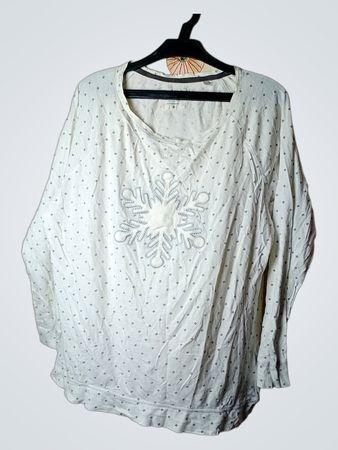 Lingerie My Favourite Sleepwear Oberteil mit Schneeflockenmuster