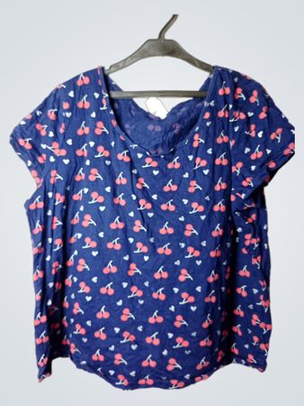 Clothing & Co Sleep 18-20 Cherry Print Top