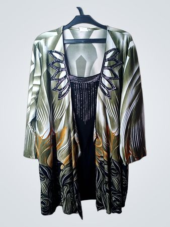 Damen bedruckte Langarmbluse
