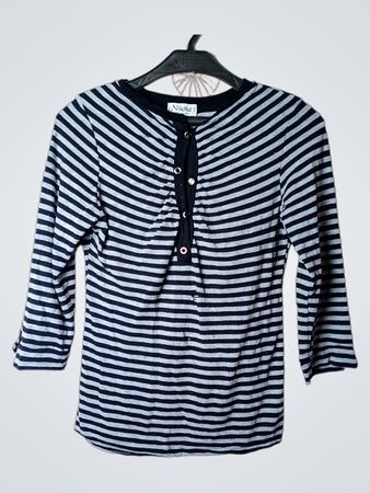Nikita Made in Italy gestreiftes 3/4-Arm Henley-Shirt