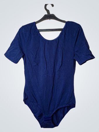 Blauer Kurzarm-Body
