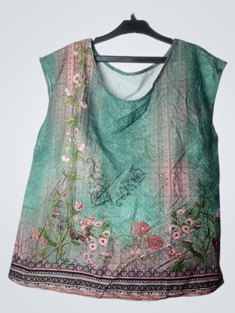 Ärmelloses Top mit Blumenmuster