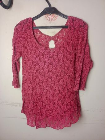 Rosa Spitzbluse