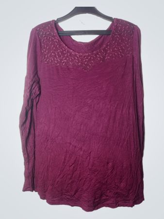 CAMAIEU essentiel Langarmshirt mit Spitzendetail