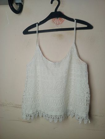 H&M Divided Spitzen-Cami-Top in Weiß