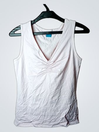 Coolwater Pink gerafftes V-Ausschnitt Tanktop