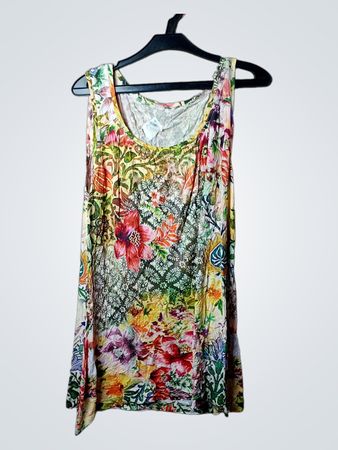 Ärmelloses Tanktop mit Blumenmuster