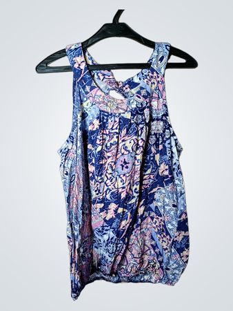 comma, lässiges ärmelloses Oberteil mit Paisley-Print