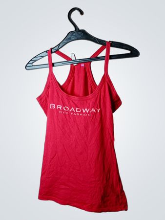 Broadway NYC Fashion rotes Tanktop