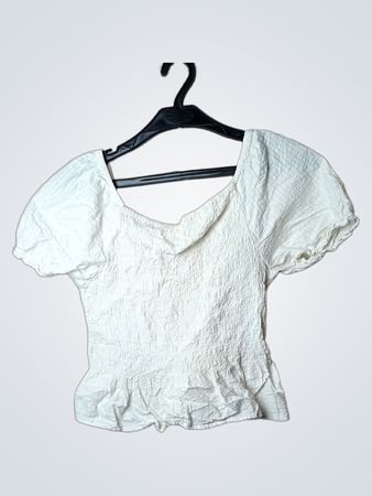Kappahl White gerafftes Oberteil