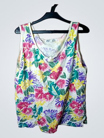 VENTO'O Damen ärmelloses Trägershirt mit Blumenmuster
