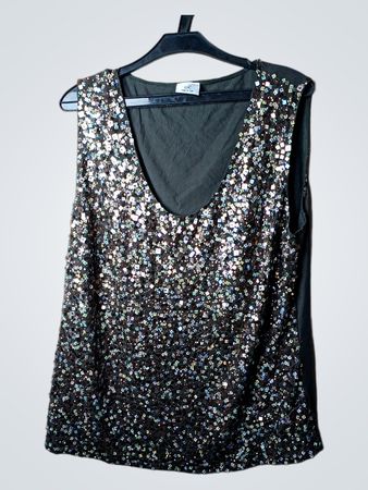 Paillettenverziertes ärmelloses Top