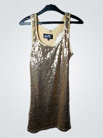 Jennifer Vop Pailletten Racerback-Trägershirt