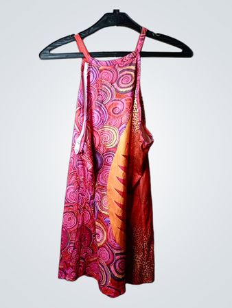 Halter-Kleid mit abstraktem Muster
