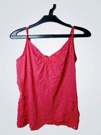 EDC by Esprit Rotes Camisole-Top mit Punkten