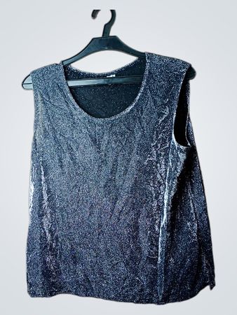 Ärmelloses Glitzer-Top